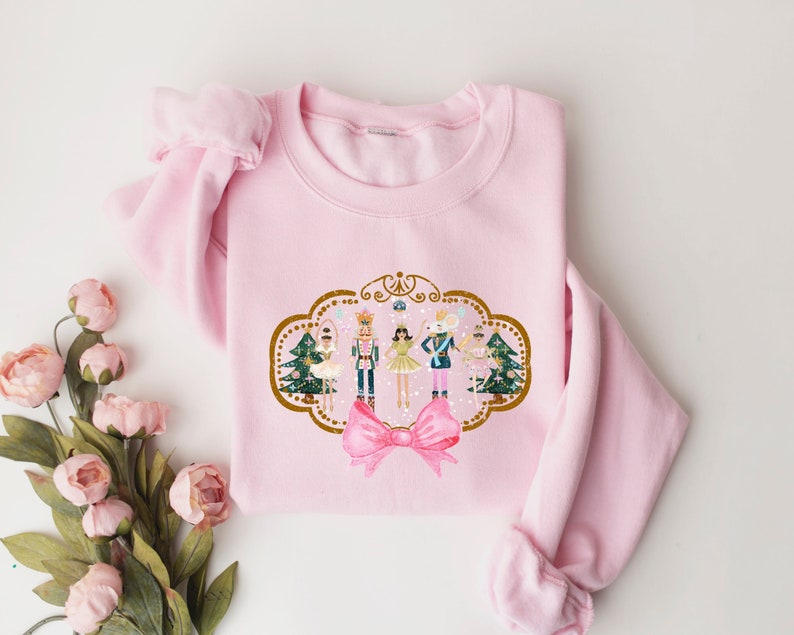 Pink Nutcracker Christmas Sweatshirt