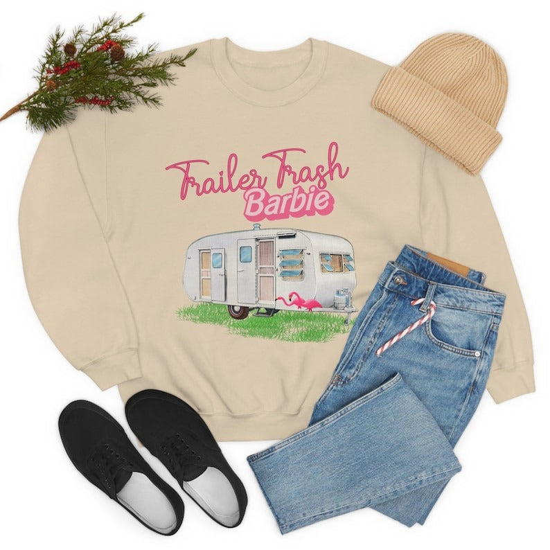 Funny Trailor Trash Barbie Sweatshirt