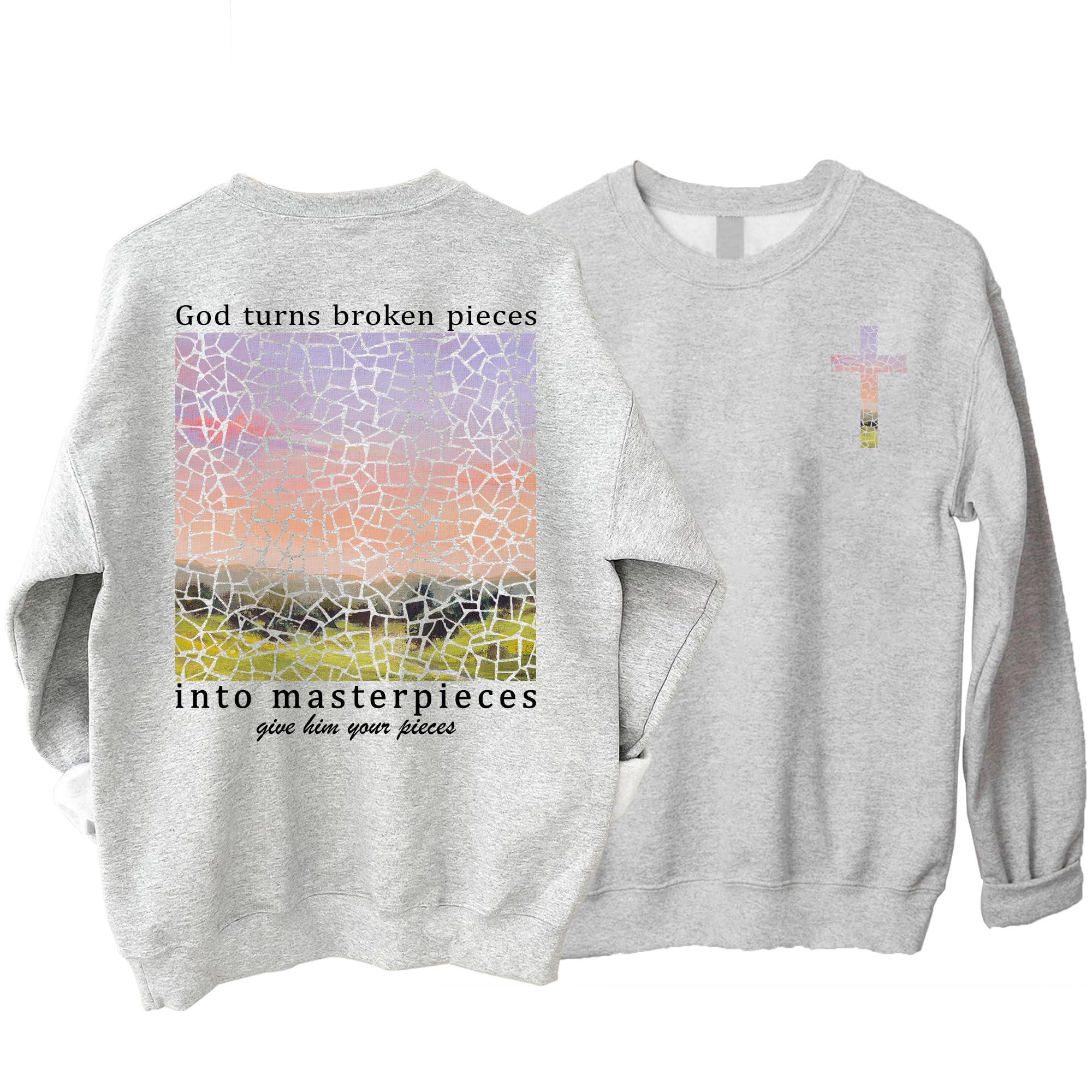 Bible Verse 2 Sided Print Sweatshirt