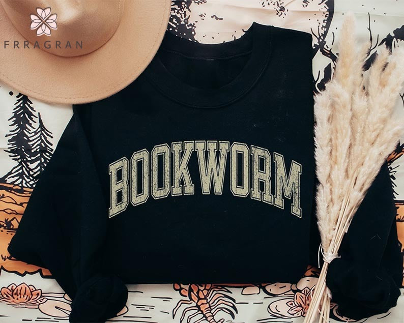 Bookworm Letter Print Crewneck Sweatshirt