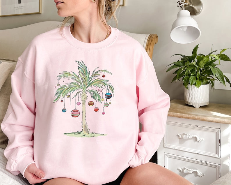 Christmas Palm Tree Sweatshirt