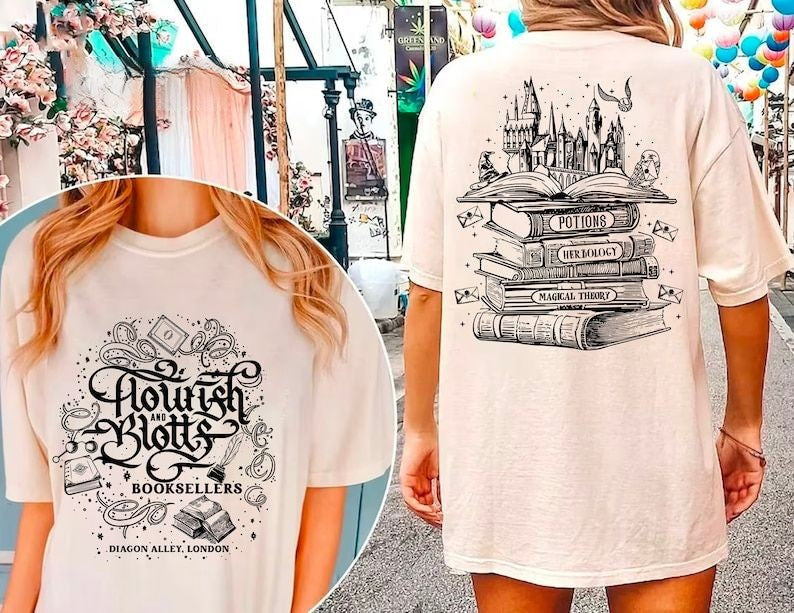 Wizard Bookshop Two-Sided T-shirt