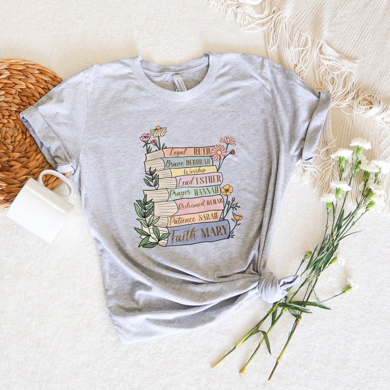 Floral Faith Book Lover T-shirt