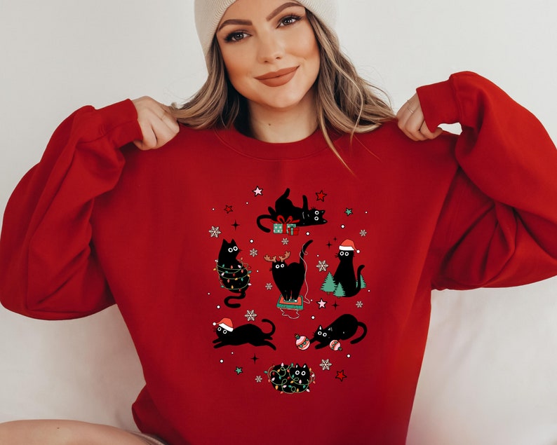 Cat Lover Christmas Sweatshirt