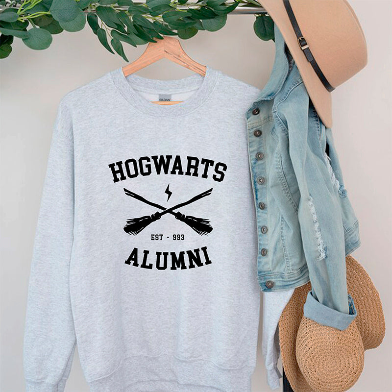 Hogwarts School Alumni Letter Print Sweatshirt