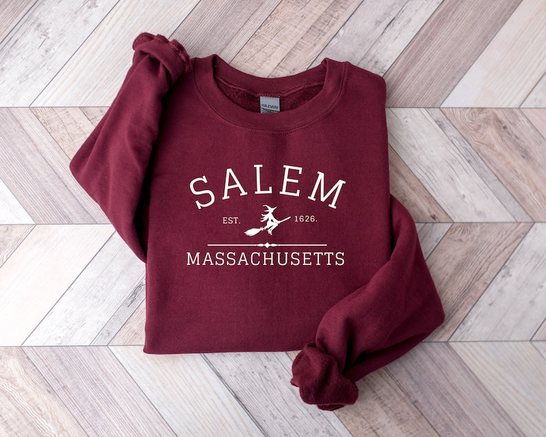 Salem Massachusetts Crewneck Halloween Sweatshirt