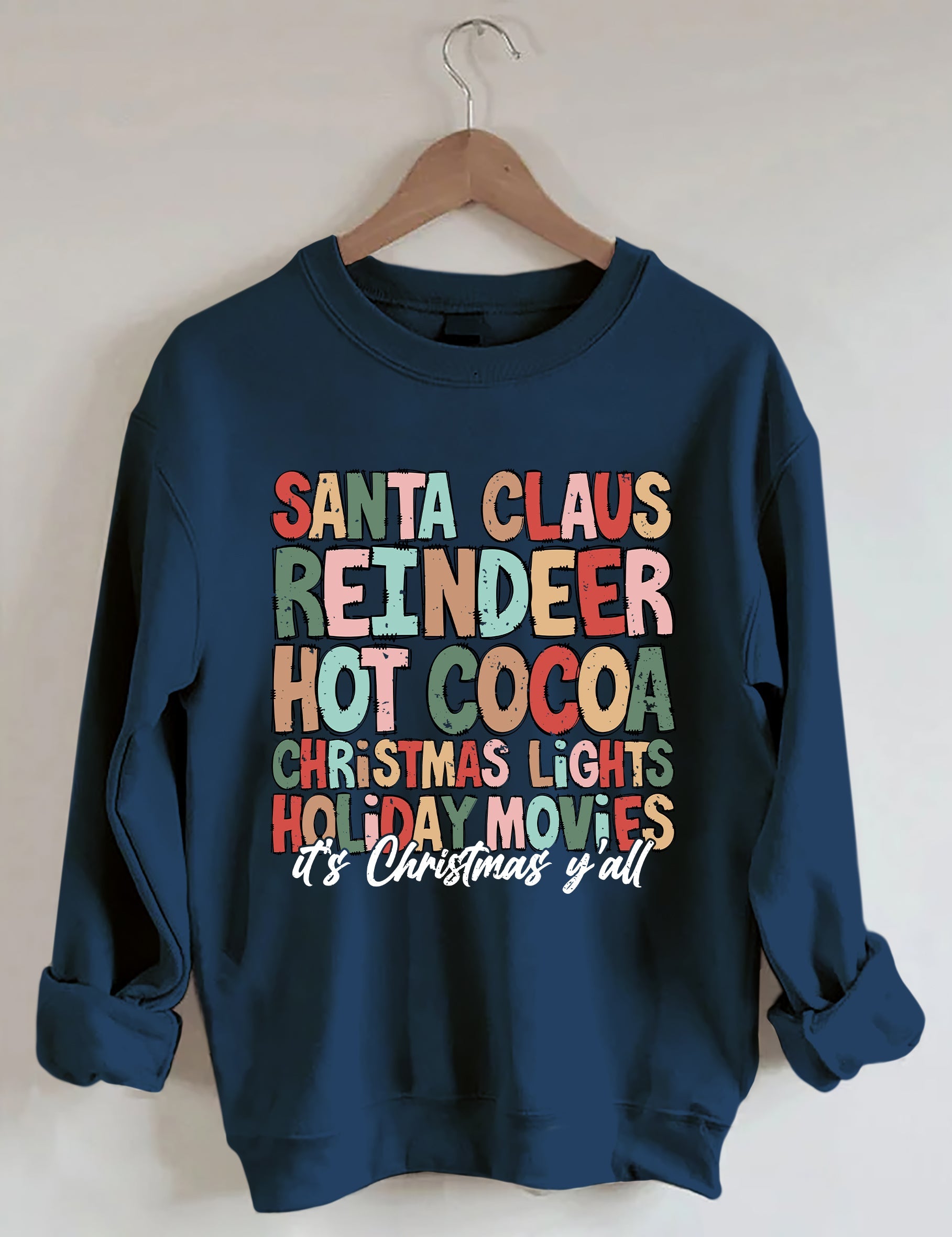 Santa Claus Reindeer Hot Cocoa Sweatshirt