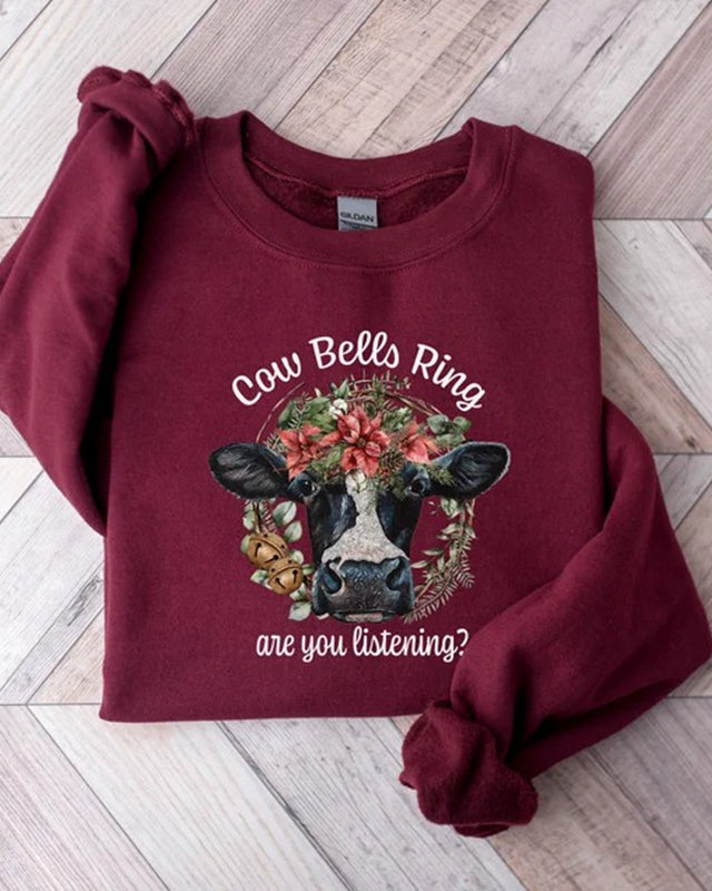 Cow Christmas Crewneck Sweatshirt
