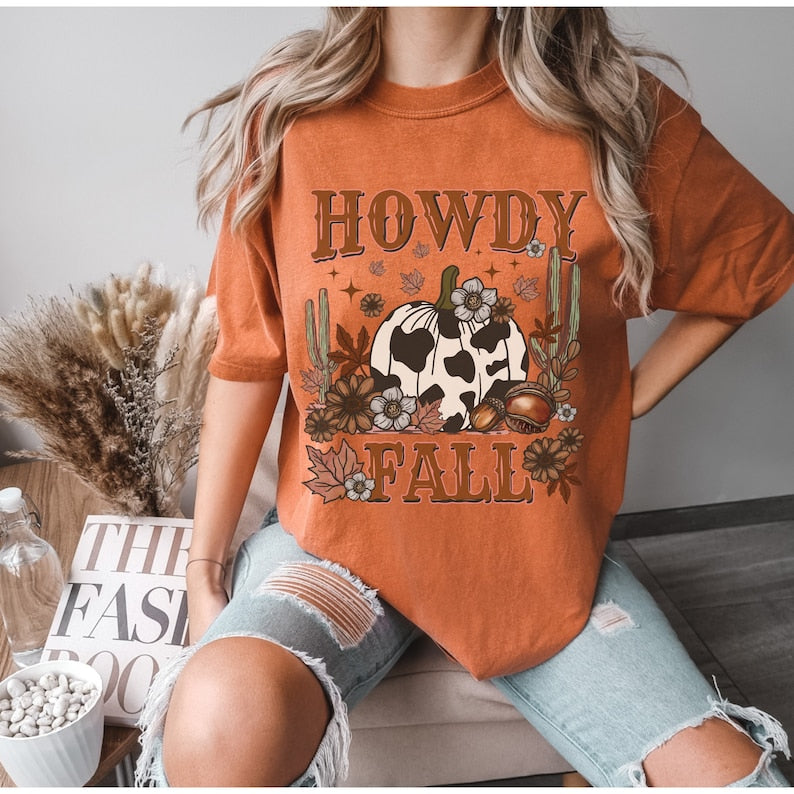Howdy Fall Pumpkin T-shirt