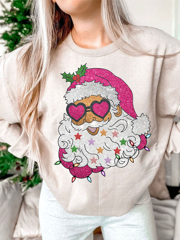 Santa with Sunglasses Cute Sweatshirt