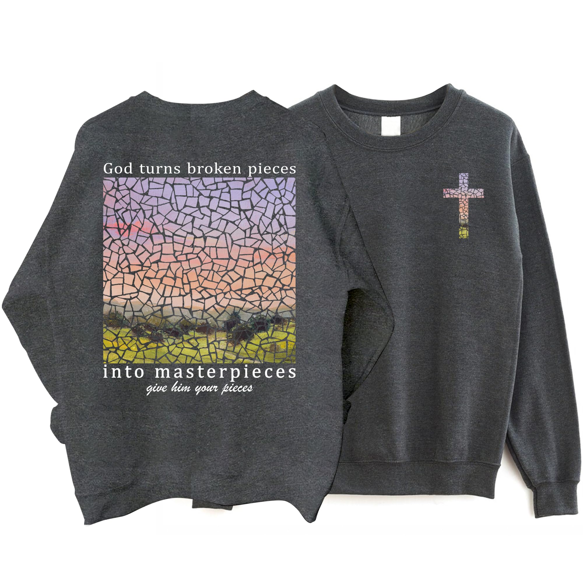 Bible Verse 2 Sided Print Sweatshirt