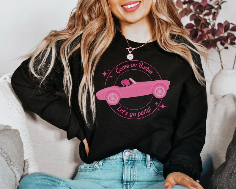 Barbie Pink Car Sweatshirt