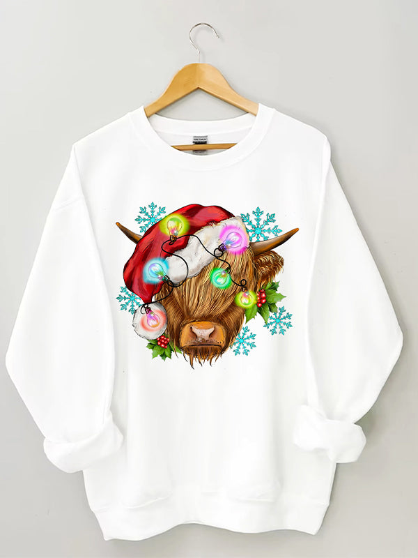 Christmas Highland Cow Sweatshirt