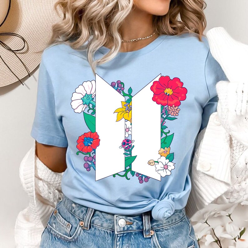 BTS Stay Gold Floral Logo T-shirt