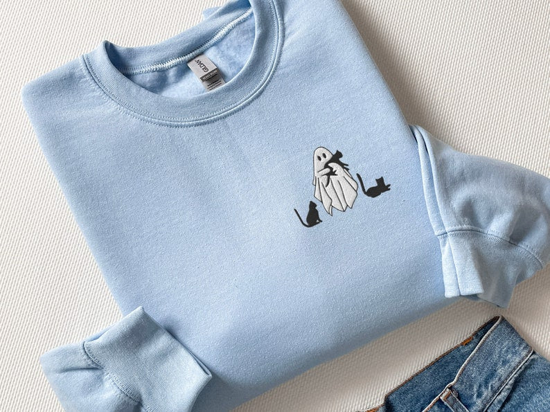 Embroidered Ghost Sweatshirt