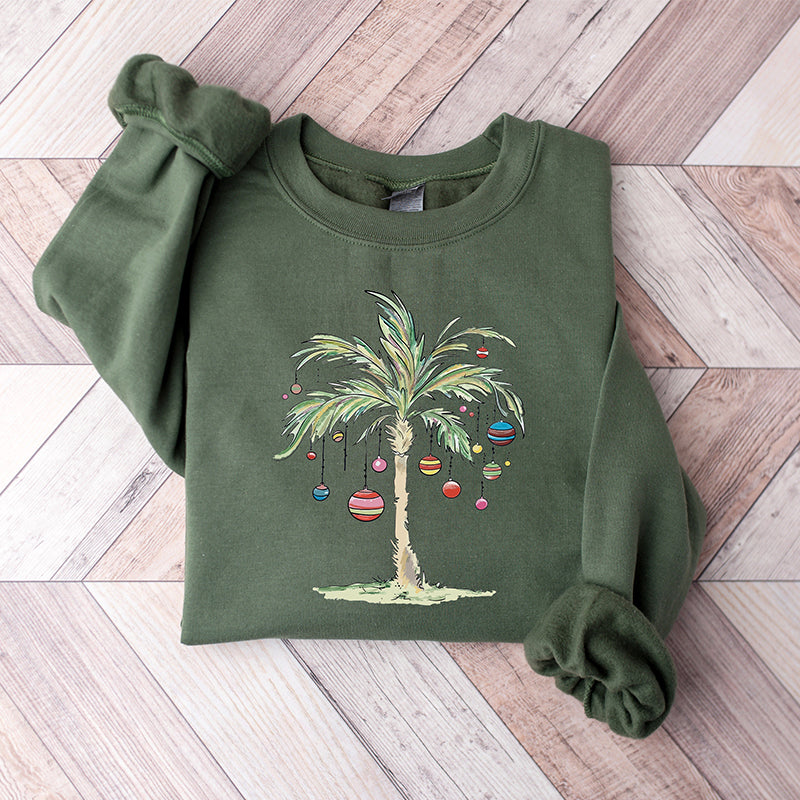 Christmas Palm Tree Sweatshirt